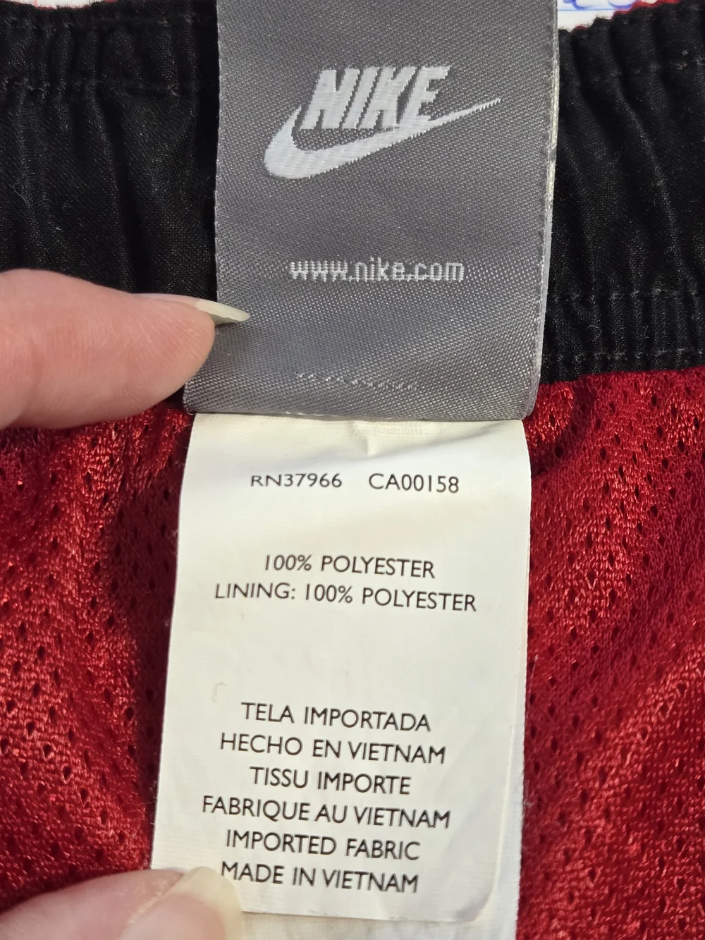 Nike Swim Red Cargo Swim Trunks Men's Large Mesh Lined Board Shorts